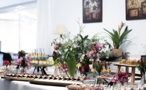 Aperitivos buffet decorado